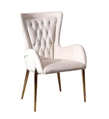 China High Quality Modern Living Room Dining Chair Fabric Leather Metal Leg Optional Surfaces 2021 New Design Upholstered Velvet Dining Chair for sale