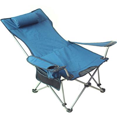 China Portable Outdoor Folding Chair Folding Deck Chair Easy-Carry Metal for Lazy Back Easy-Carry Sitting and Lying Midday Break Fishing Beach for sale