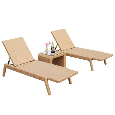 China Modern Outdoor Furniture Pool Chair Deck Lounger Patio Rattan Sun Sofa Beach Chairs for sale