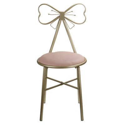 China Other Wholesale Price Vanity Chair Floral Design Dressing Room Makeup Stool Tufted Bedroom Chair for sale