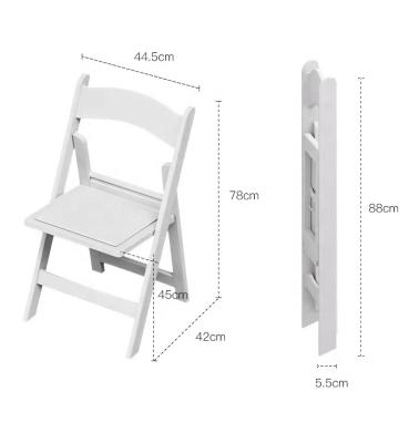 China Contemporary Factory Price America Resin Folding Padded White Chair For Event And Weddings Rental for sale