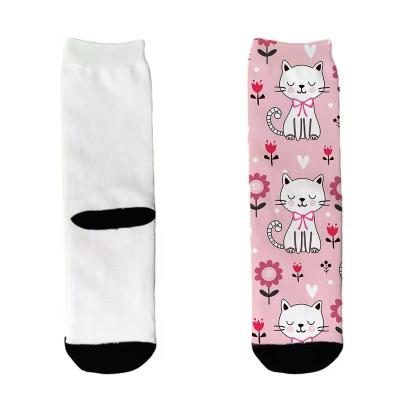 China Sporty Sublimation Sports Sock Wholesale Promotion White Kingsub Polyester / Blank Spandex Sublimations Sock for sale