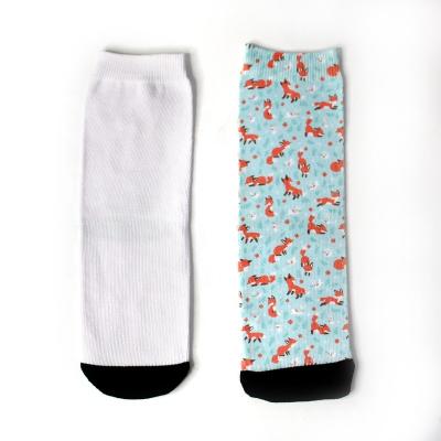 China Sporty Wholesale Cotton Bottom Pop Sock Sublimation White Kingsub Polyester / Spandex Sublimation Empty Stockings for sale