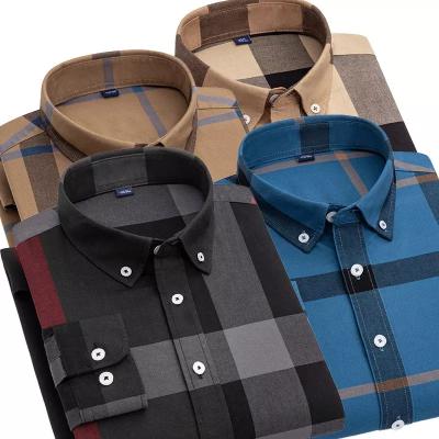 China Newest Spring Shirt Plaid Customization Cotton Shirt High Quality Classic Style Viable Casual Wear Long Sleeve Men's Shirts 100% for sale