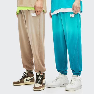 China Selling viable hot spring clothes unisex streetwear fashion gradient design custom 2022 sweatpants plus size mens trousers and pants for sale