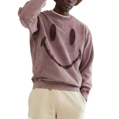 China Acid Washed Hooded Anti-Wrinkle Crewneck Long Sleeve Cotton Embroidered Men's Sweatshirt Men And Sweatshirts for sale