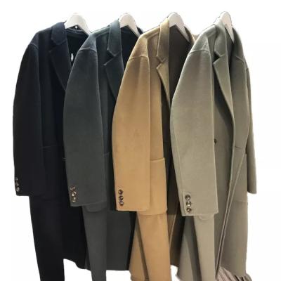 China Sustainable cashmere jacket over winter 100% wool casual double breasted new style real long coat plus size men's jackets for sale