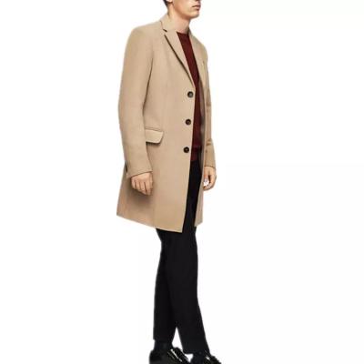 China High Quality Viable Mens Winter Thick Overcoat Structured Wool Coat Long With Bottom Plus Size Mens Jackets for sale