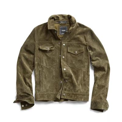 China Autumn Winter Classic QUICK DRY Comfy Bomber Jacket Customized Warm Clothing Italian Suede Break Button Men's Casual Jacket for sale