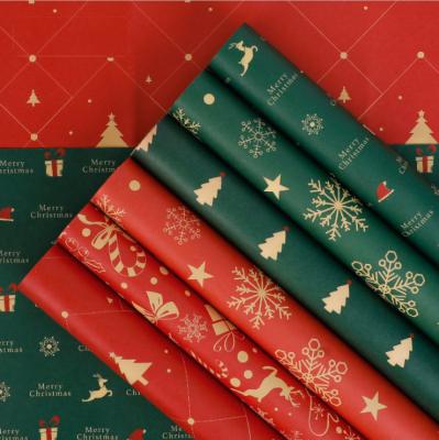 China Recyclable The Latest Models Wrapping Paper Christmas Gift Wrapping Paper Flower Wrapping Paper In 2021 for sale