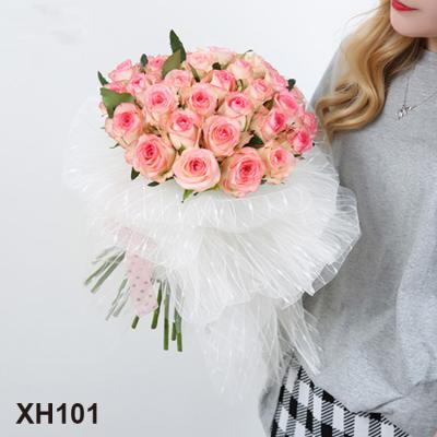 China ANTI-STATIC Korean version of the flower package gauze spray store finial yarn net material ensures pure color for sale