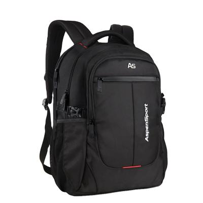 China With USB Wholesale Aspensport Laptop Bag Fitted Black USB Port School Backpack Waterproof Notebook 15.6inch Men's Backpack for sale