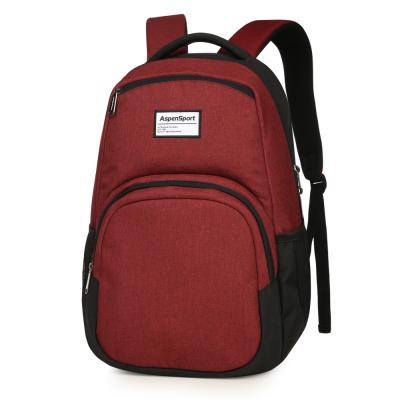 China ASPENSPORT waterproof lightweight casual daypack laptop backpack suitable for 15.6 inch notebook school university student bookbag red for sale