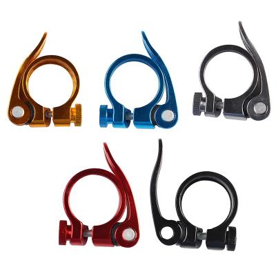 China Good Quality Saddles Quick Release Lightweight Portable Cycling Clamp Fixed Snap Lock Accessories Bike Clamps Seatpost Mountain Bike Seat Tube Ultralight Clamp for sale