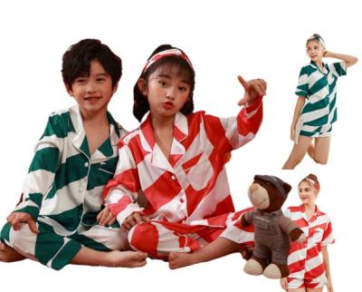 China Family QUICK DRY pajamas for pajamas 2022 luxury Christmas gift high quality silk pajamas Christmas best for sale