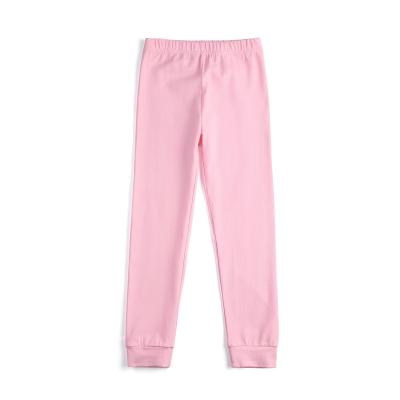 China Thermal Simple Babies Pink Pants For Sleepwear Kids Cotton Unisex Cute Pajamas Pants One Pieces for sale