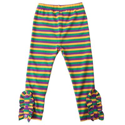 China Mardi Gras Button Ruffle Babies Cotton Full Length Gaiters New Viable Spring Design for sale