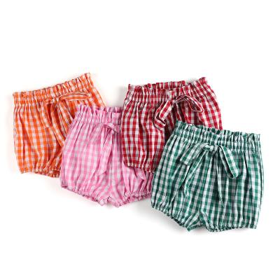 China Breathable adorable cotton seersucker shorts 100% cotton baby shorts toddlers ruffle shorts for sale