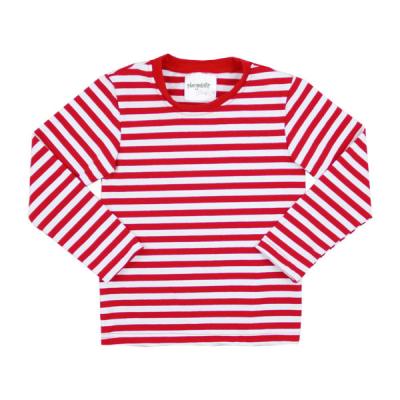 China Casual Anti-Shrink Knit Cotton Stripe Design Long Sleeve Kids Boys T-Shirt for sale