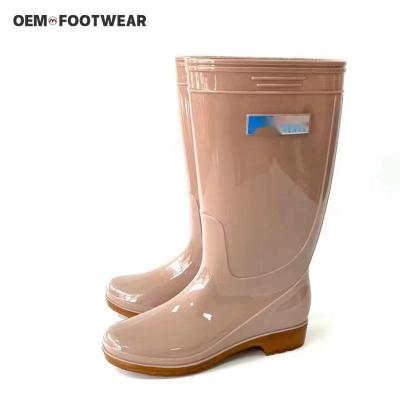 China Breathable Women Water Long Cylinder Shoes Anti Waterproof Shoes Kitchen Sliding Rubber Work Shoes for sale