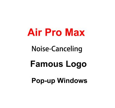 China Comfortable TWS Air Max P9 And High End Air Pro Max Headphones Headset Cpoy Airoha Chip Wireless Earbuds Air Pro Max for sale