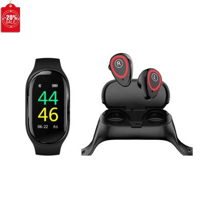 China GPS Navigation Success 2 in 1 Heart Rate Blood Pressure Monitor Smart Watch Strap IP67 Waterproof Earbuds Smart Watch for sale