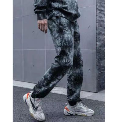 China 100% Breathable Cotton Knit Casual Men's Fitness Men's Terry Elastic Waist Mens Fitting Dye Tie Gym Joggers Sport Sweatpants Pants & Trousers for sale