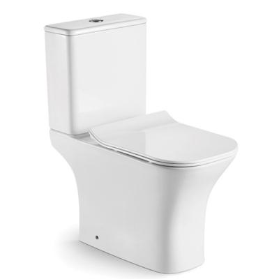 China Siphonic Soft Close Ceramic Two Piece Toilet Easy Cleaning Modern For Bathroom for sale