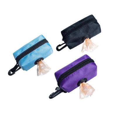 China Stand Dog Poop Bag Dispenser Stocked With Carabiner Clip Aluminum Head Waste Dispenser Dog Bags Poop Bag for sale