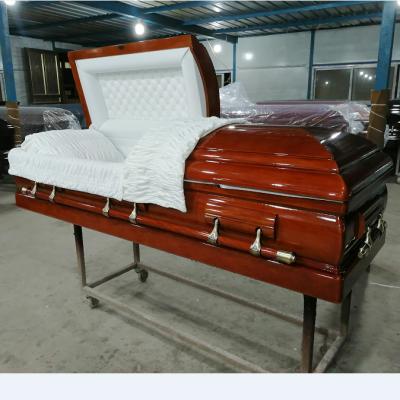 China American Style Porcelain Wooden Coffin Casket DEMILLE Style Funeral Supplies for sale