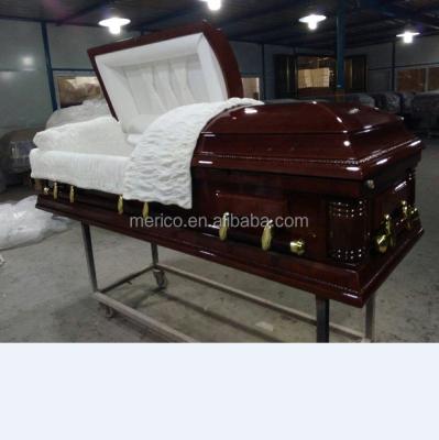 China Wholesale and Wooden Casket WESTON Style American Funeral Casket Box for sale