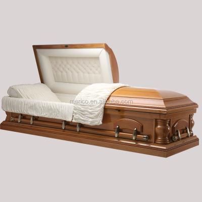 China American Style HOPE Solid Wood Casket Lowering Device Wooden Casket for sale