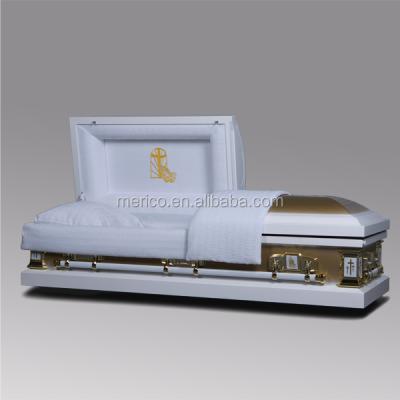 China American Style KM1227 Hot Sale 18 Ga Metal Cheap Casket With Plastic Casket Handle for sale