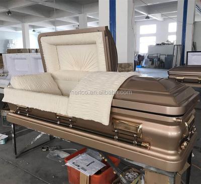 China Wholesale Hot Sale KM29301 20Ga Metal Coffin American Style China Coffin for sale