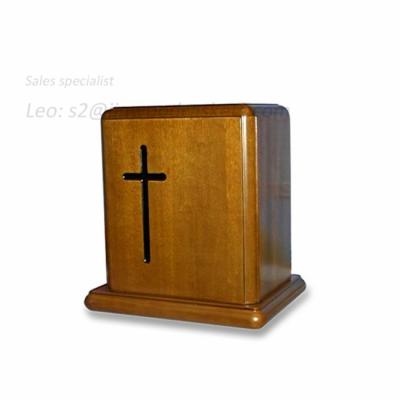 China American style human pet cremation urn wooden veneer cremation urns cheap antique wooden wholesale cremation urns for sale