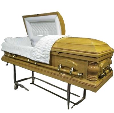 China Cheapest American Maple Wood Veneer LINCOLN Style Casket and Casket for sale