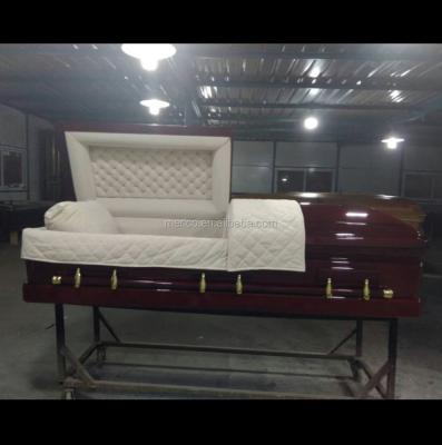 China Casket American Crucifix Style 1792714 Solid Paulownia Caskets Made in China for sale