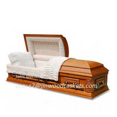 China American Style Funeral Caskets And Urns Clear Casket Cover With Casket Handle for sale