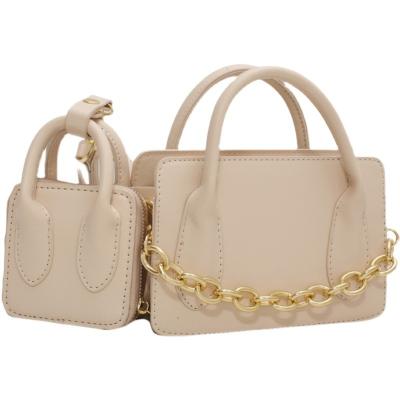 China Fashion Ladies High Quality Summer / Fashion / PU Leather 2 Piece Small Chain Cross - Body Purses And Handbags Sets for sale