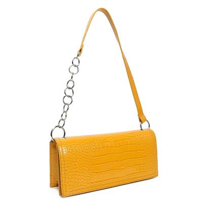 China New PU Fashion Square Shoulder Messenger Bag Cross - Body Bag Crocodile Chain Shoulder Bag for sale