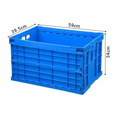 China Supplier Wholesale Folding Square Fruit Storage Foldable Folding Plastic Industrial Plastic Box for sale