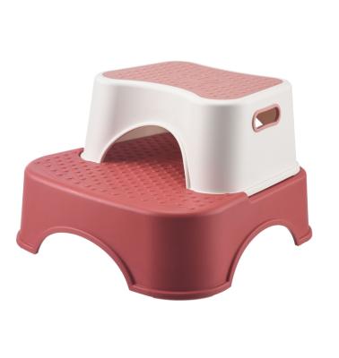 China Portability 2 Step Sneak Multifunctional Detachable Plastic Toilet Stool Kids Foot Stool Non-Slip Chair for sale