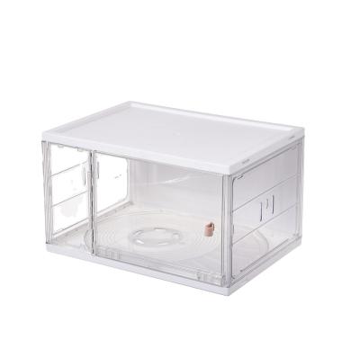 China Viable Clear Multifunctional Acrylic Plastic Stackable Foldable Shoe Storage Boxes for sale