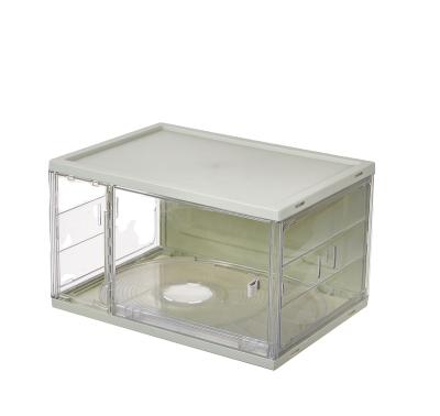 China High Quality Transparent Plastic Stackable Clear Acrylic Storage Shoe Sneaker Box Folding for sale