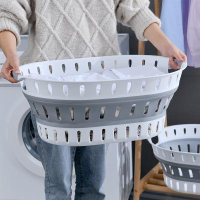 China Sustainable Plastic Custom Wholesale Bamboo Laundry Basket Laundry Bags Laundry Basket Wash Tub Storage Box for sale