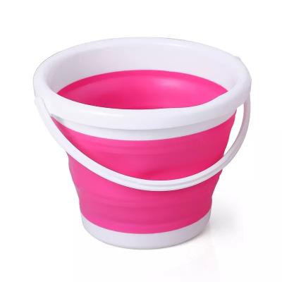 China Sustainable Collapsible Round Plastic Collapsible Bucket For Outdoor Fishing Camping for sale