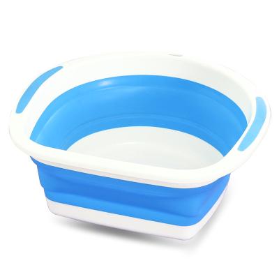 China Kitchen Sustainable Baby Laundry Round Space Saving Washing Water Basin Supply Collapsible Plastic Collapsible Supply Space Saving for sale