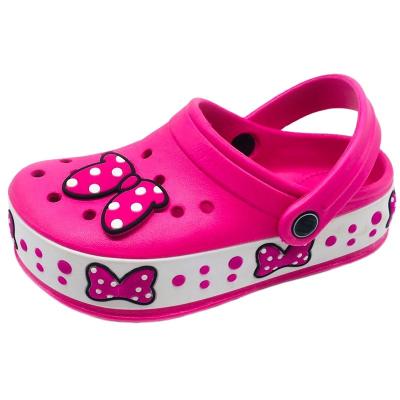 China 2020 cute kids waterproof EVA bowknot chokes for kindergarten sport shoes kids beach sandals platform slider slippers for girls choke for sale