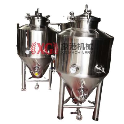 China Hotels 1bbl 125L 1.25HL Top Manway Stainless Steel Conical Beer Fermentation Tank for sale