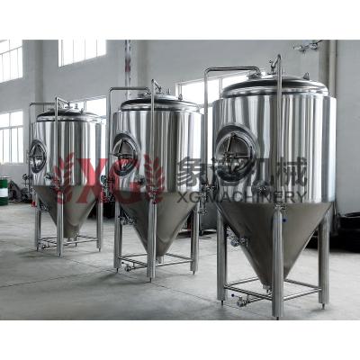 China Hotels 800L 8HL 7BBL insulated stainless conical beer fermentation tanks with manway side for sale